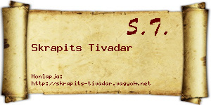 Skrapits Tivadar névjegykártya